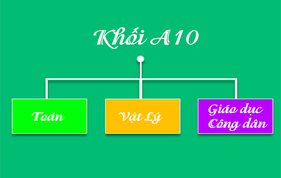 Khối A10 gồm những môn thi gì?