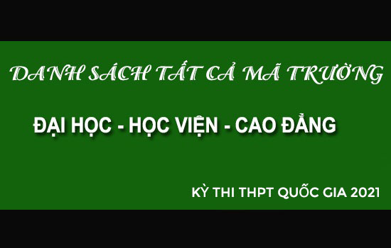 Mã trường đại học 2021: danh sách tất cả các mã trường ĐH, CĐ cả nước
