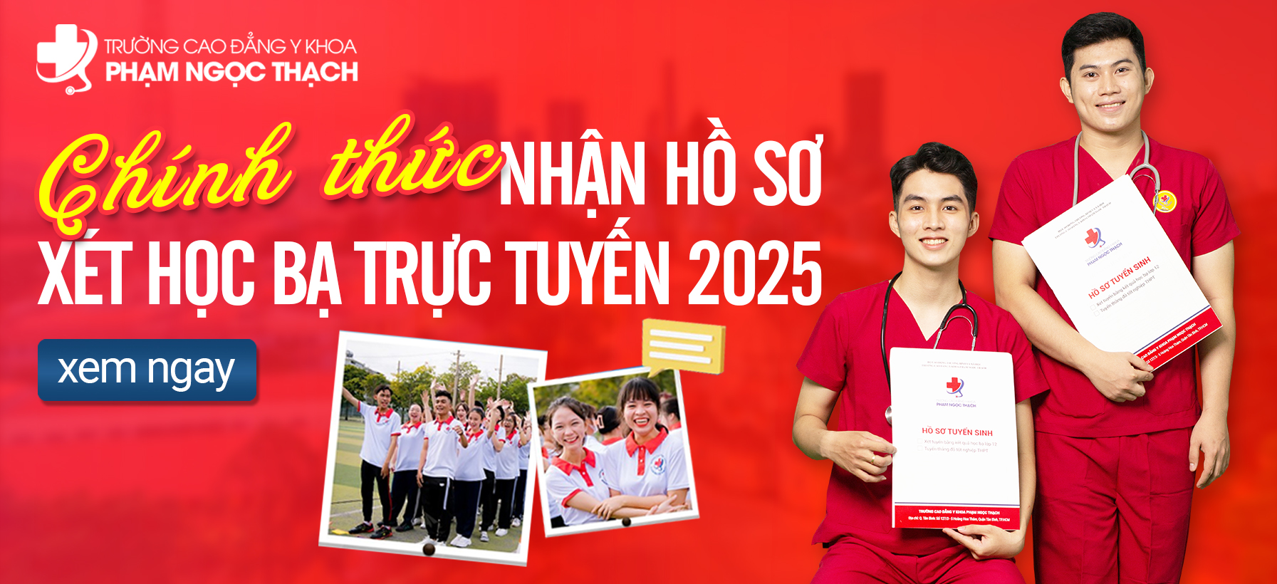 Cao đẳng Y Khoa Phạm Ngọc Thạch chính thức nhận hồ sơ xét tuyển 2025